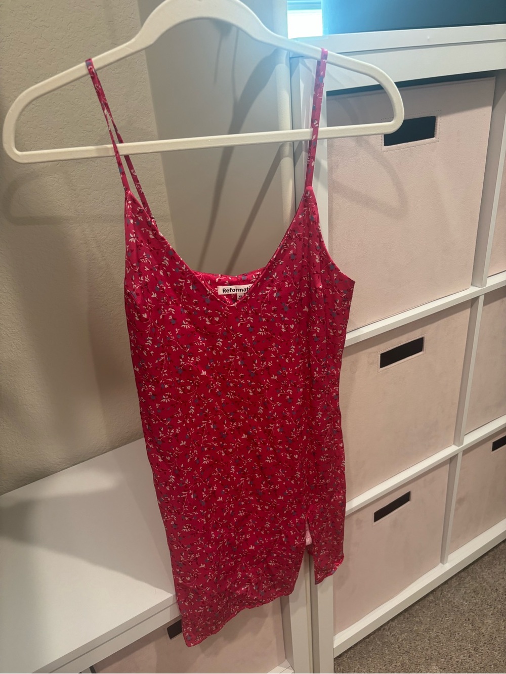 Reformation Ballard Silk Dress in Barbie - Size XS